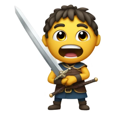 Aragon, sword,shouting  sticker