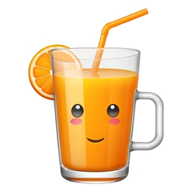 Orange juice with arms sticker