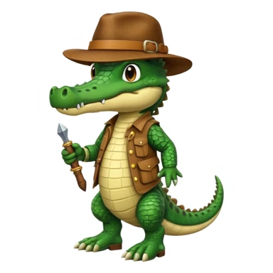 explorer crocodile sticker