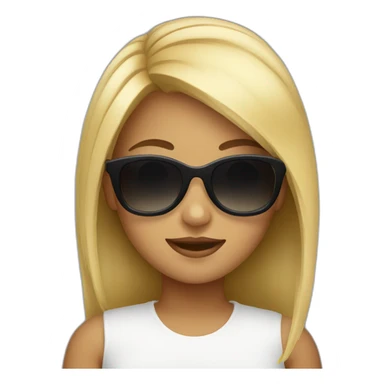 girl with sunglasses sticker
