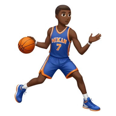 A basketball player doing a "mikan drill" sticker