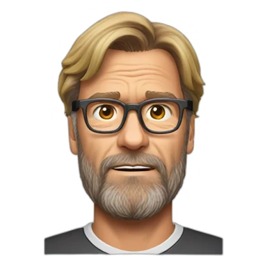 jurgen klopp playing hands under the head sticker