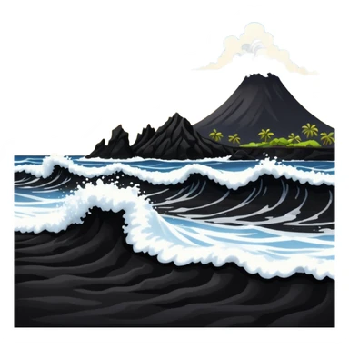 icelands black sand beach sticker