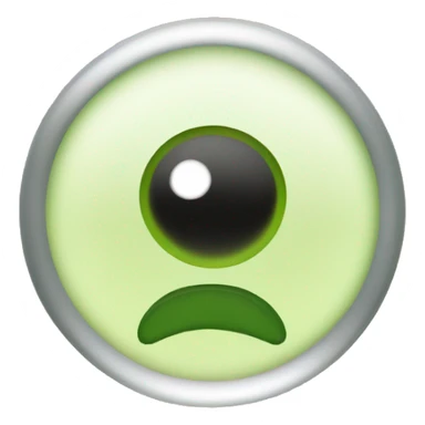 smiley emoji with cucumber eyes sticker
