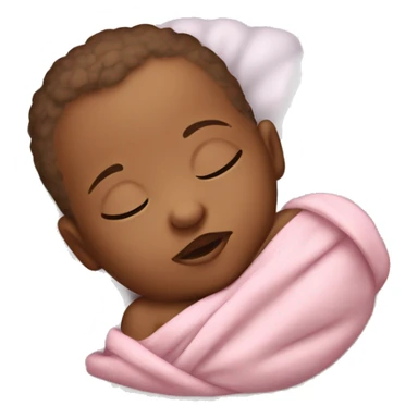 Sleeping newborn baby sticker