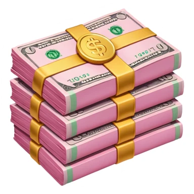 Pink money sticker