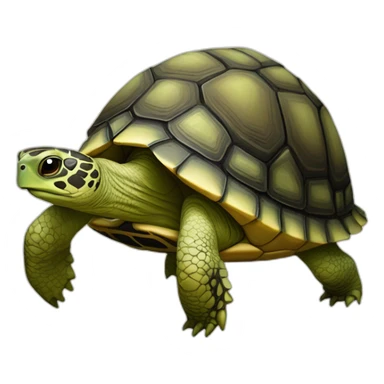 Une tortue avec son fils  sticker