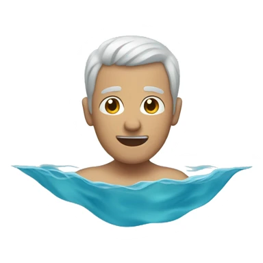 A man in water swimming  sticker