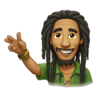 bob marley rastaman sticker