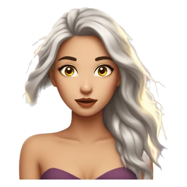 beautiful girl with the lightning in her eyes sticker