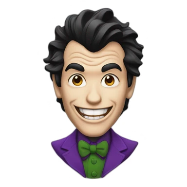 Joker with black hair sticker