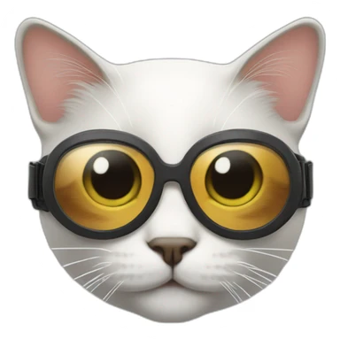 Cat with goggles sticker