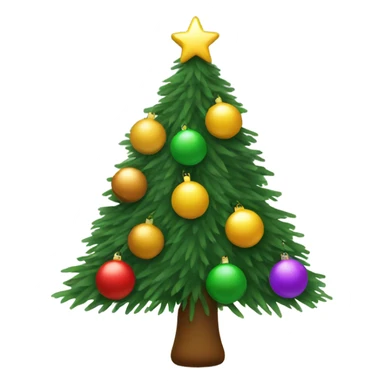 stick and balls christmas tree sticker