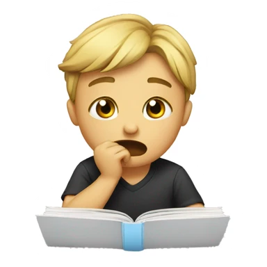 A student crying while studying  sticker