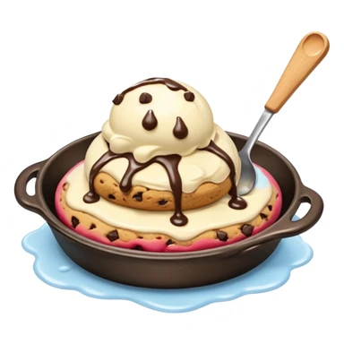 cookie skillet with ice cream on top sticker