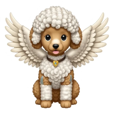 Perro poodle con alas sticker