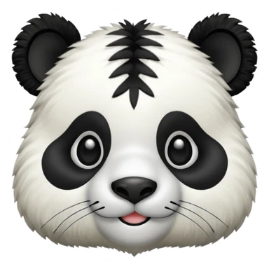 panda fused with zebra sticker