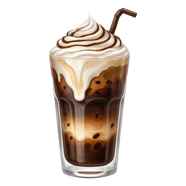 Cold coffee with foam  sticker