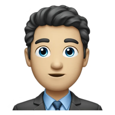 blue-eyes-man-with-hair-very-untidy-dressed-in-a-coat-with-tie-black-hair sticker