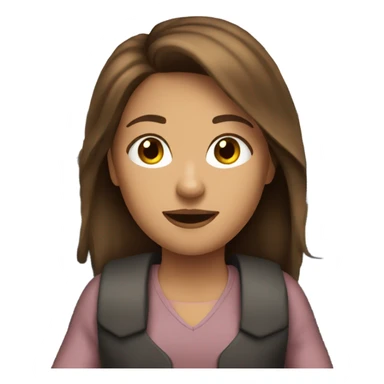 Brown haired Girl riding in first class train  sticker