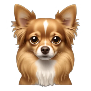long haired chihuahua brown sticker