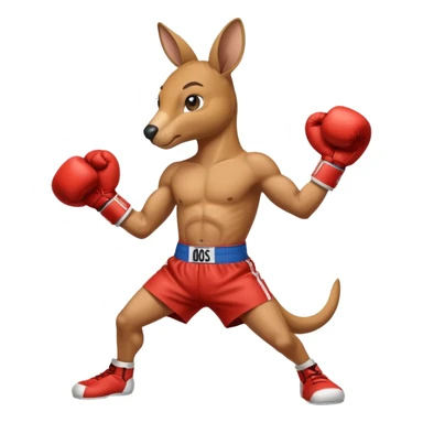 Kangaroo boxer sticker