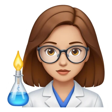Brown haired woman laboratory analyst sticker
