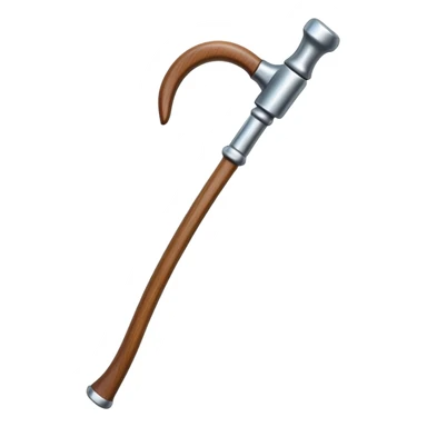 Hook and crutch sticker