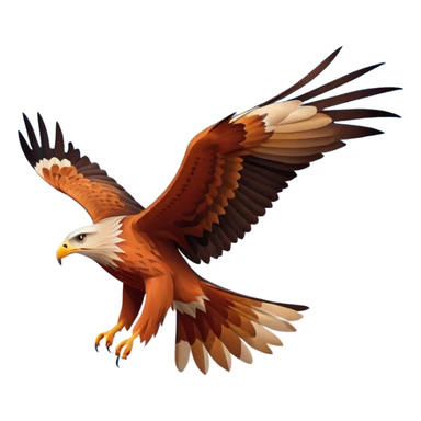 Red kite bird flying in sky sticker