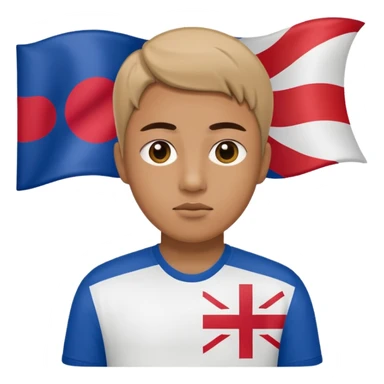 Korean flag combined with england emoji sticker