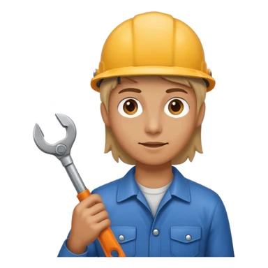 Person holding wrench  sticker