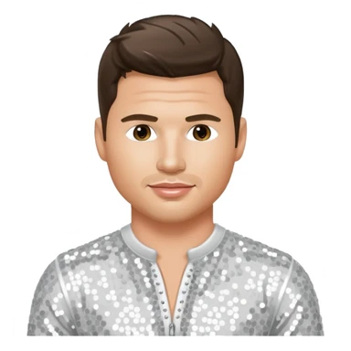 Nick Lachey from 98 Degrees with white sequin outfit sticker