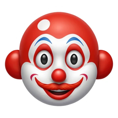 Only red cirque clown nose sticker