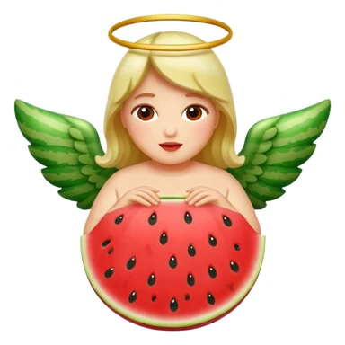Watermelon as an Angel sticker