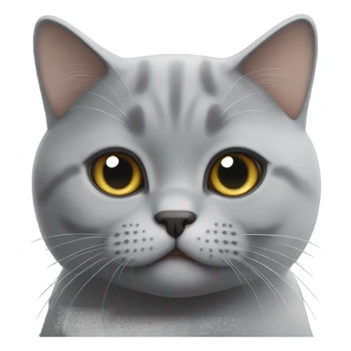 Grey British shorthair cat sticker