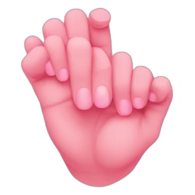 pinkies (fingers) intertwined like a promise sticker