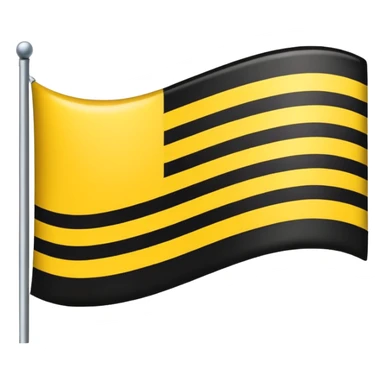 A flag emoji similar to German flag but replace color red with white sticker