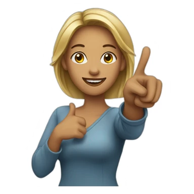 Woman Pointing at you sticker