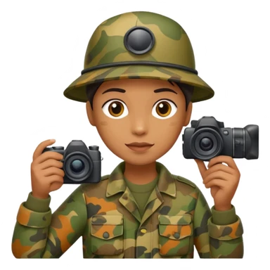 
wildlife photographer, camouflage clothe sticker