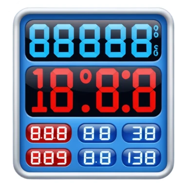  score board blue (#00A3E0) and red (#F9423A) sticker