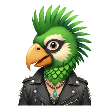 punk parrot vocalist sticker