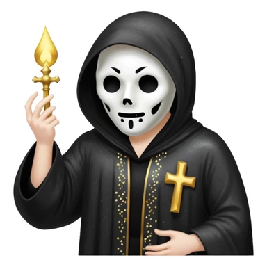 glitter white ghostface killer  sticker