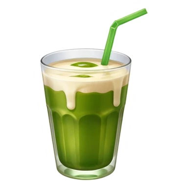 cendol glass: green strings Coconut Milk and Brown sugar drink sticker