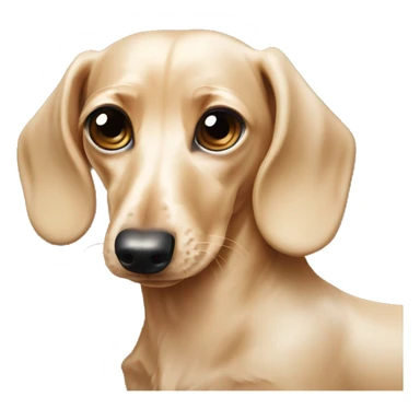 Cream colored dachshund that had one blue eye and the other eye brown  sticker