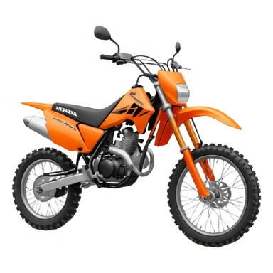 honda 125 dirt bike with dust trail sticker