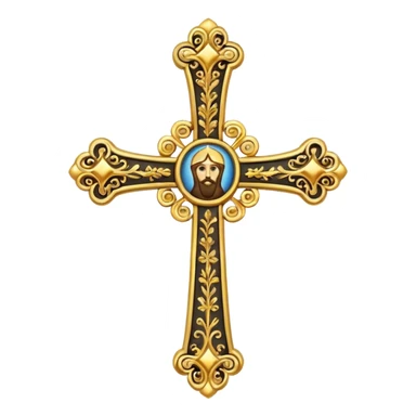Orthodox cross. Transparent bakgrund. sticker