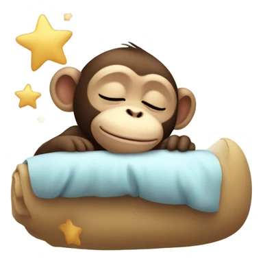 cute monkey dreaming sticker