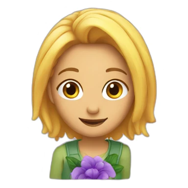 Main tenant une fleur  sticker