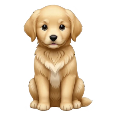 black Golden retriever puppy sitting sticker