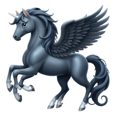 A black Pegasus sticker